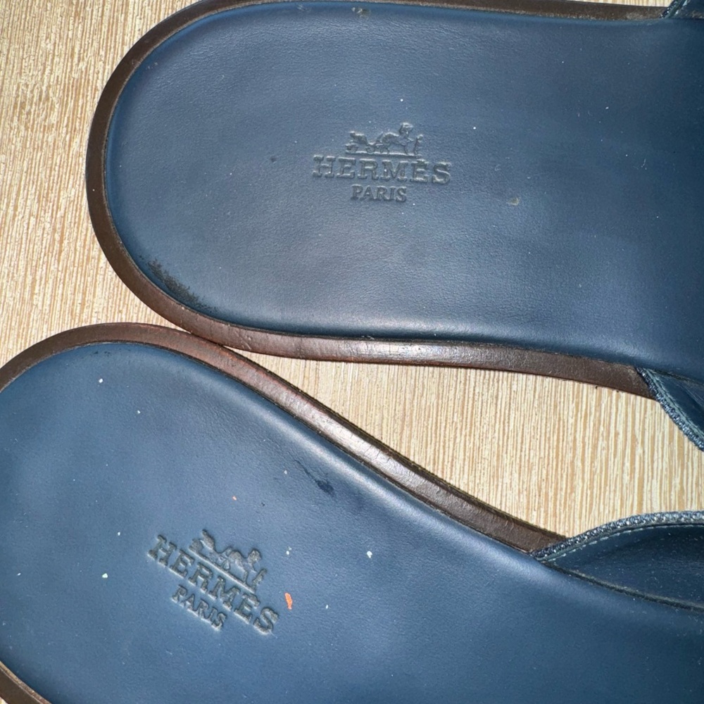 Hermes Men's Sandals in blue Denise size 11 - Picture 6 of 6